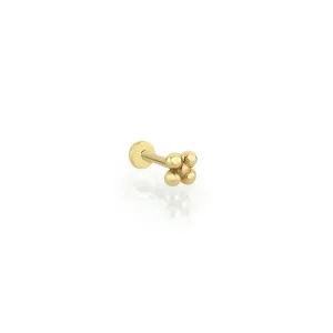 14k Gold Ball Flower Tragus Piercing