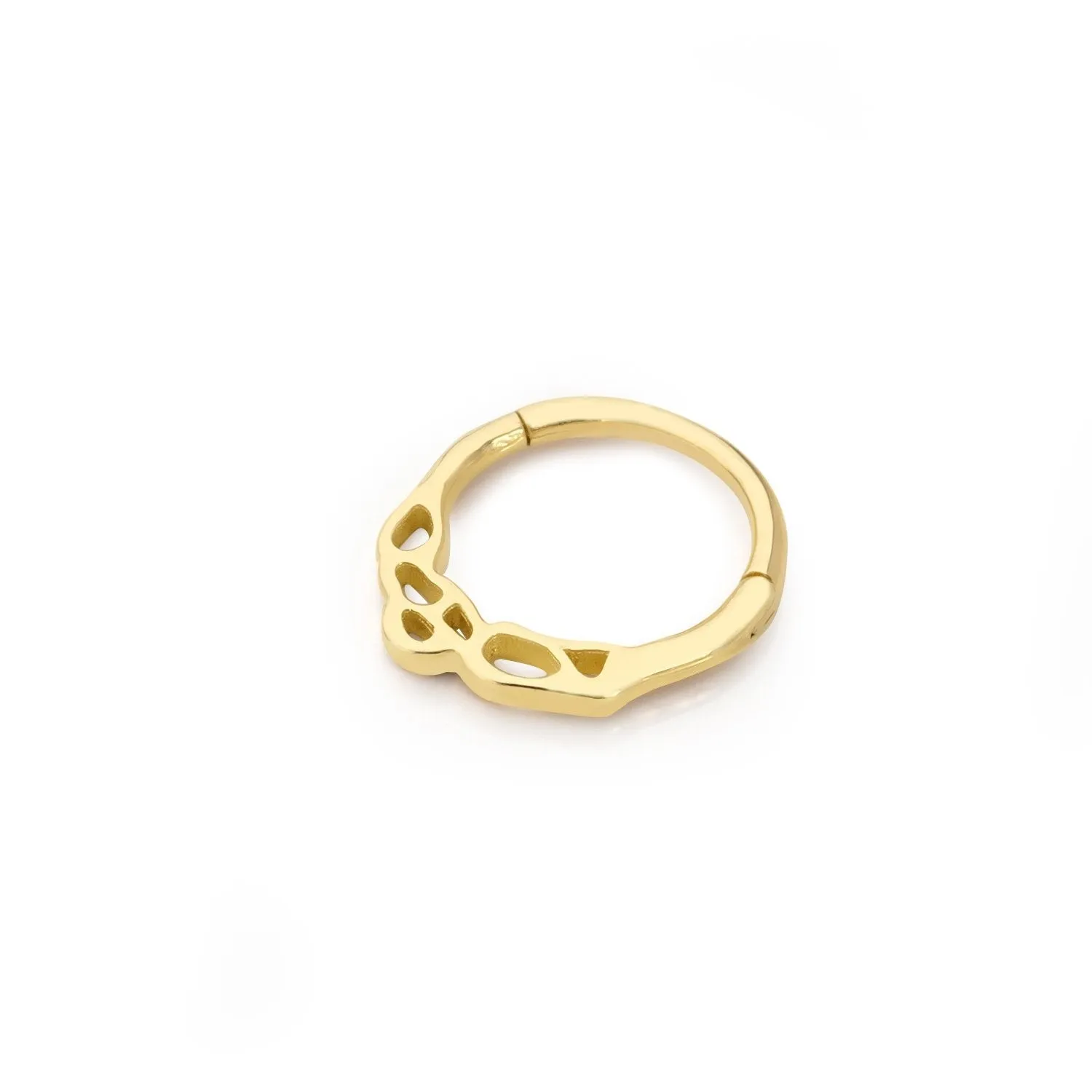 14k Gold Black Hole Helix Piercing