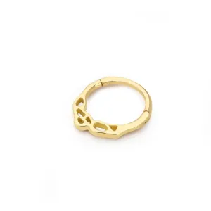 14k Gold Black Hole Helix Piercing