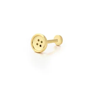 14k Gold Button Model Tragus Piercing