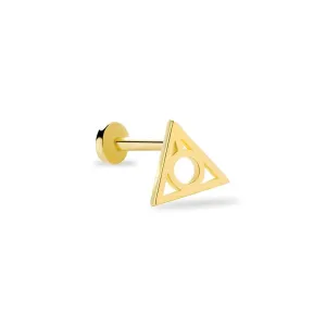 14k Gold Deathly Hallow Tragus