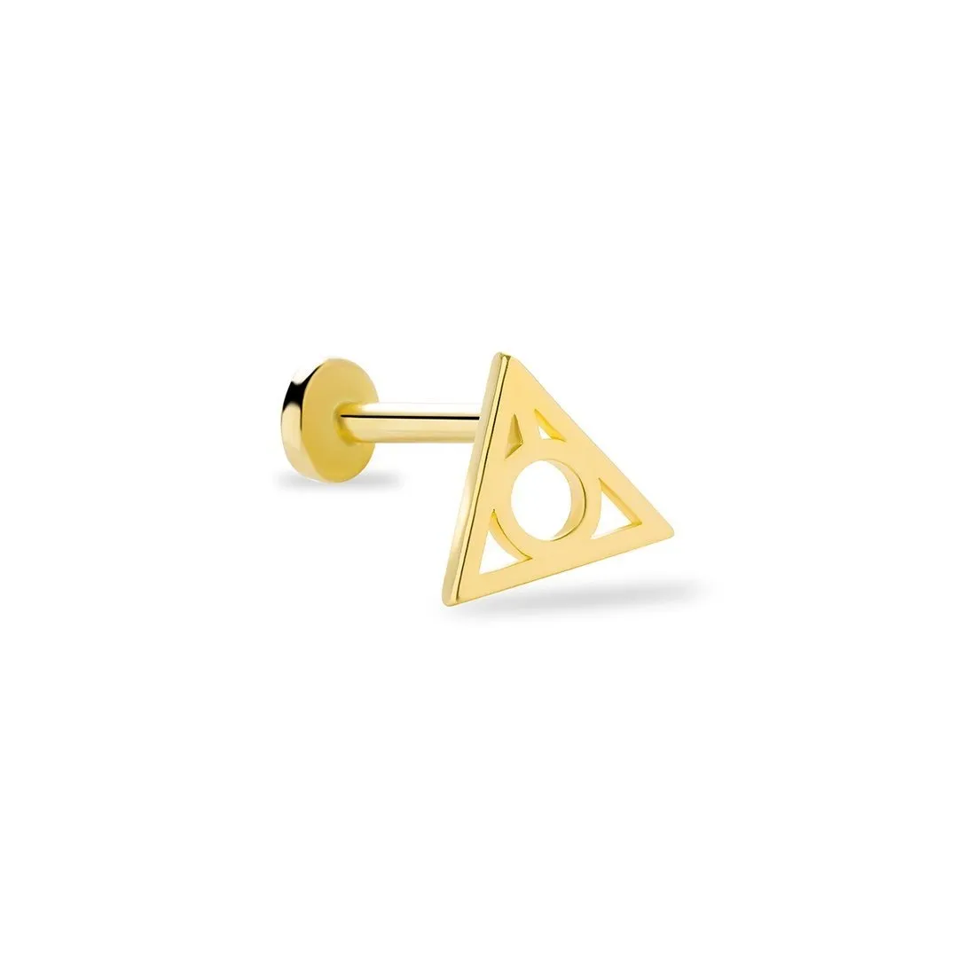 14k Gold Deathly Hallow Tragus