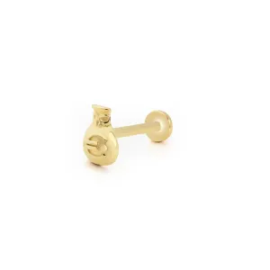 14k Gold Euro Sac Model Tragus Piercing