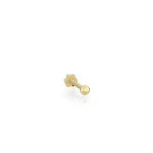 14k Gold Globe Tragus Piercing