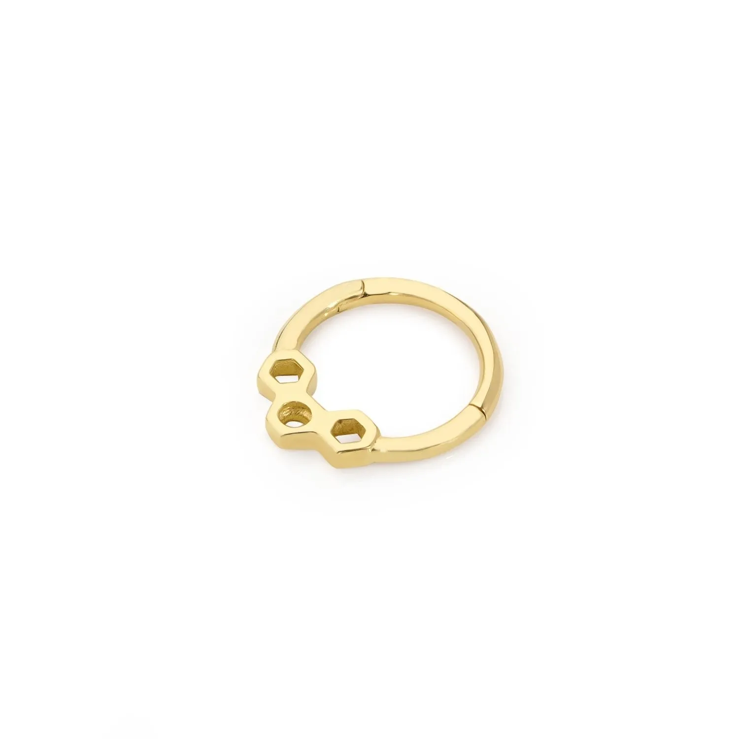 14k Gold Honeycomb Helix Piercing