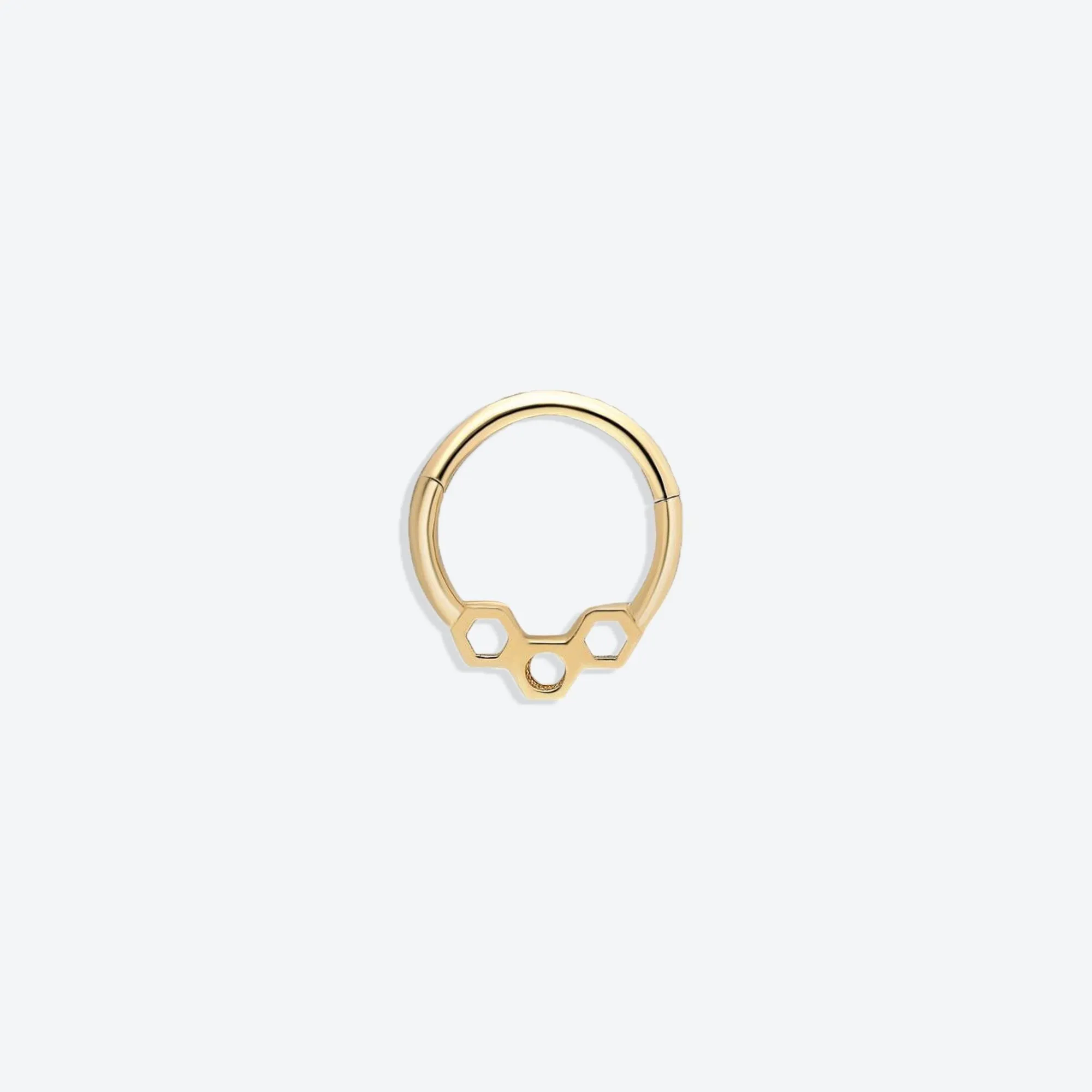 14k Gold Honeycomb Helix Piercing