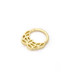 14k Gold Lotus Helix Piercing