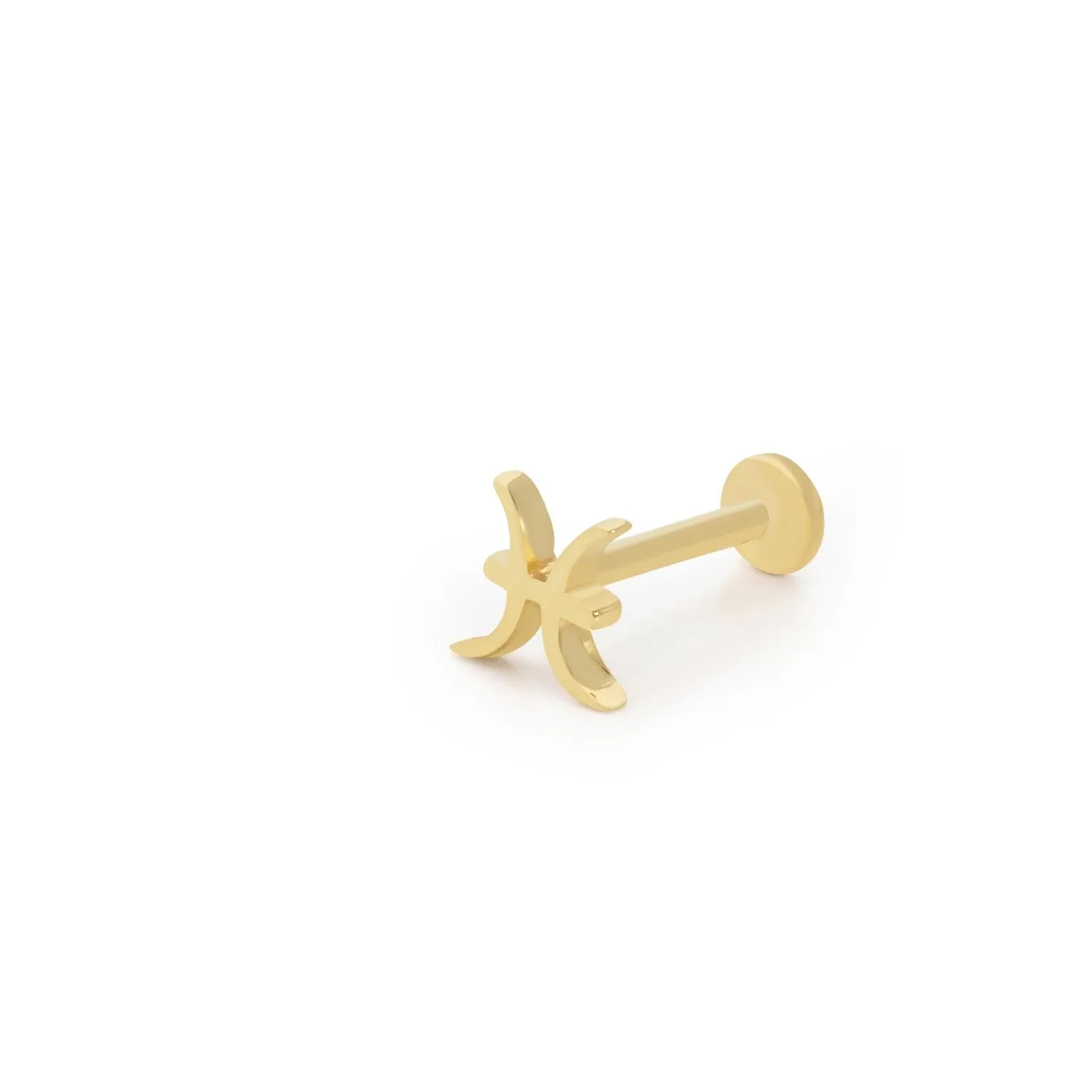 14k Gold Pisces Tragus Piercing