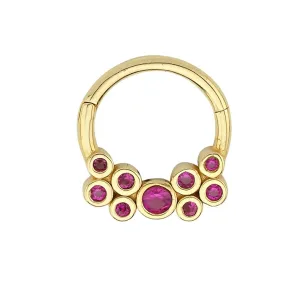 14k Gold Red Balloon Helix Piercing