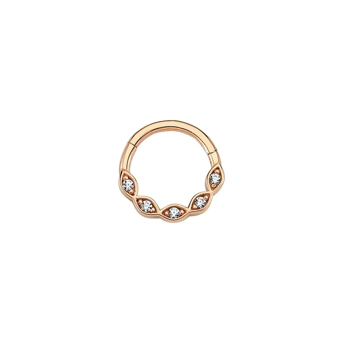 14k Gold Shuttle Helix Piercing