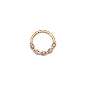 14k Gold Shuttle Helix Piercing