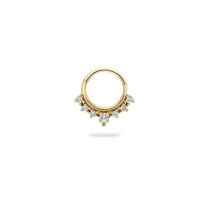 14k Gold Stone Helix Piercing