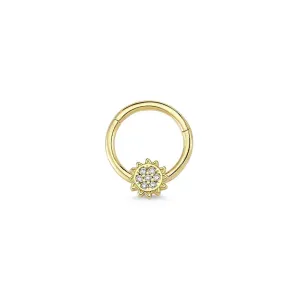 14k Gold Sun Helix Piercing