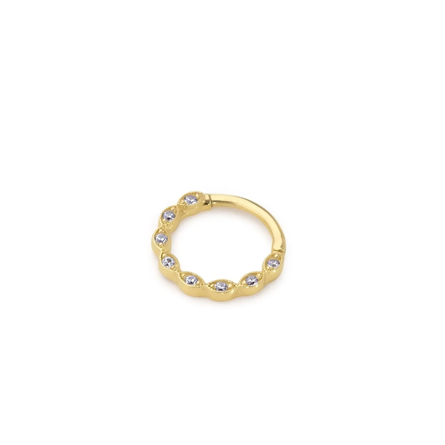 14k Gold White Fairy Helix Piercing
