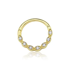 14k Gold White Fairy Helix Piercing