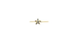 14K Solid Gold Star Ring