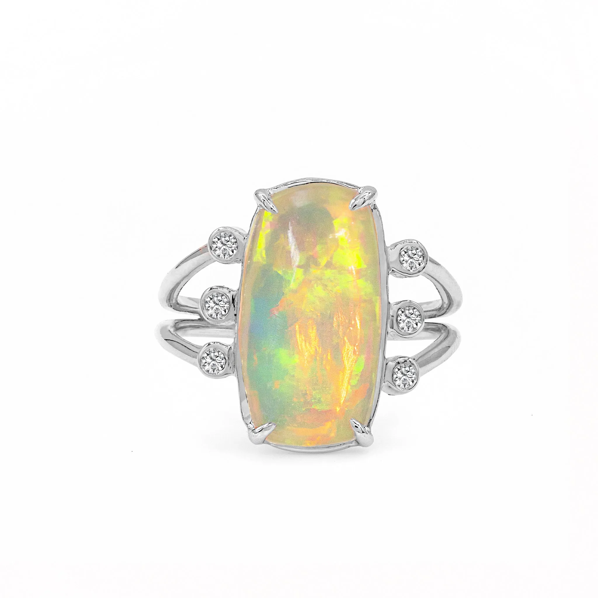 14K Solid Opal Ring