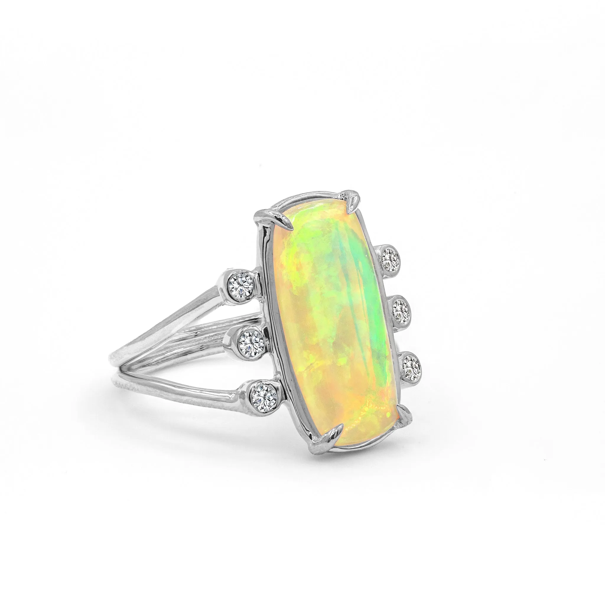 14K Solid Opal Ring