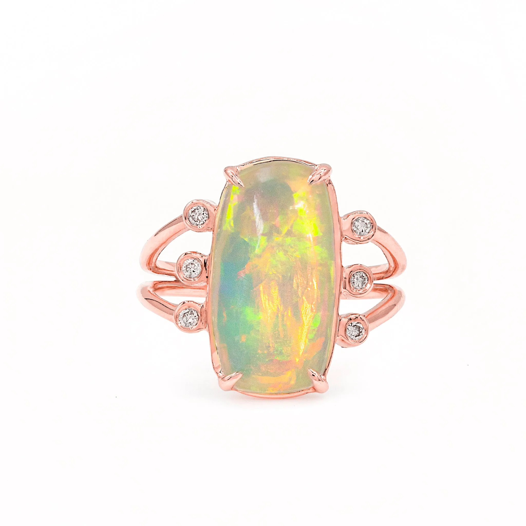 14K Solid Opal Ring
