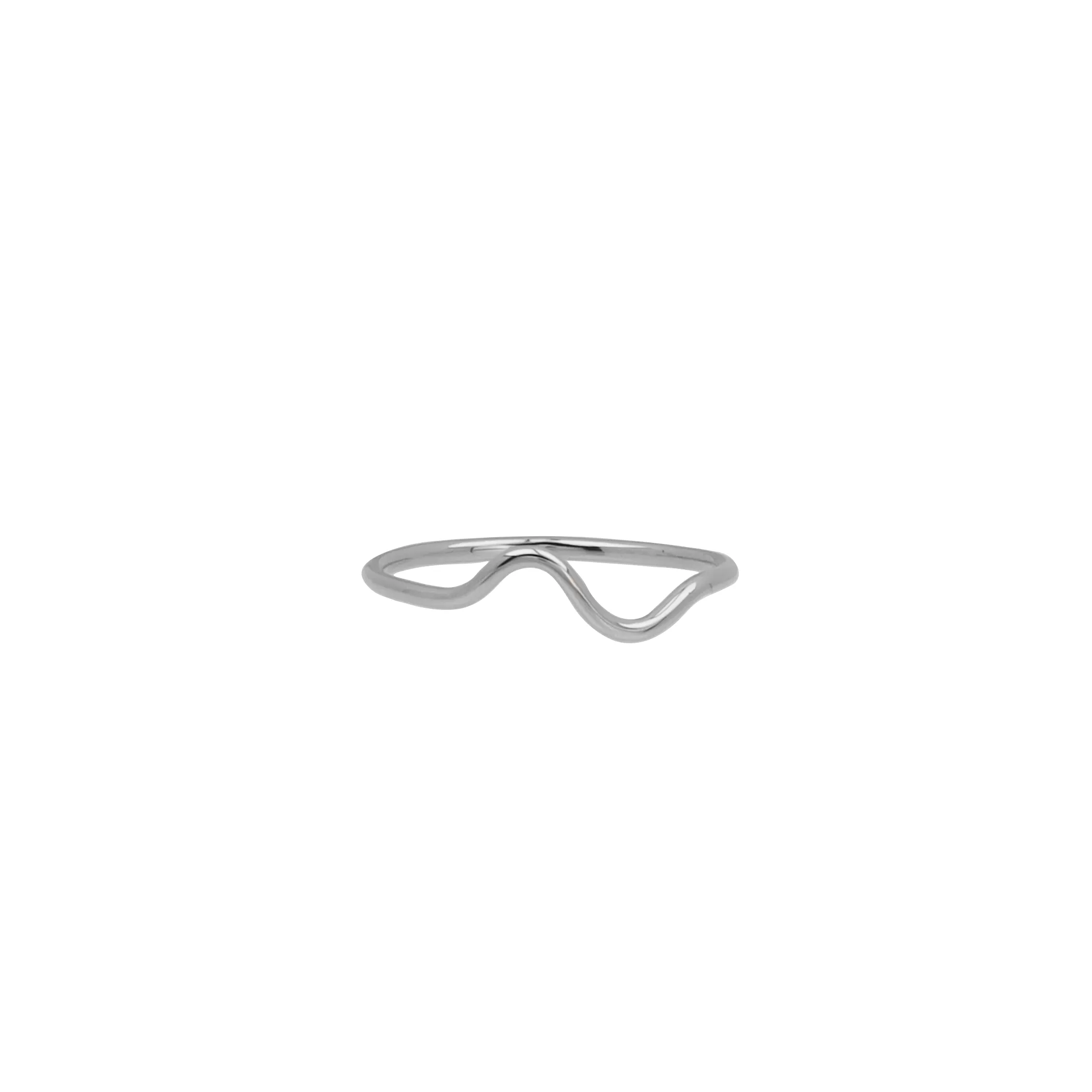14K Solid Wavy Band