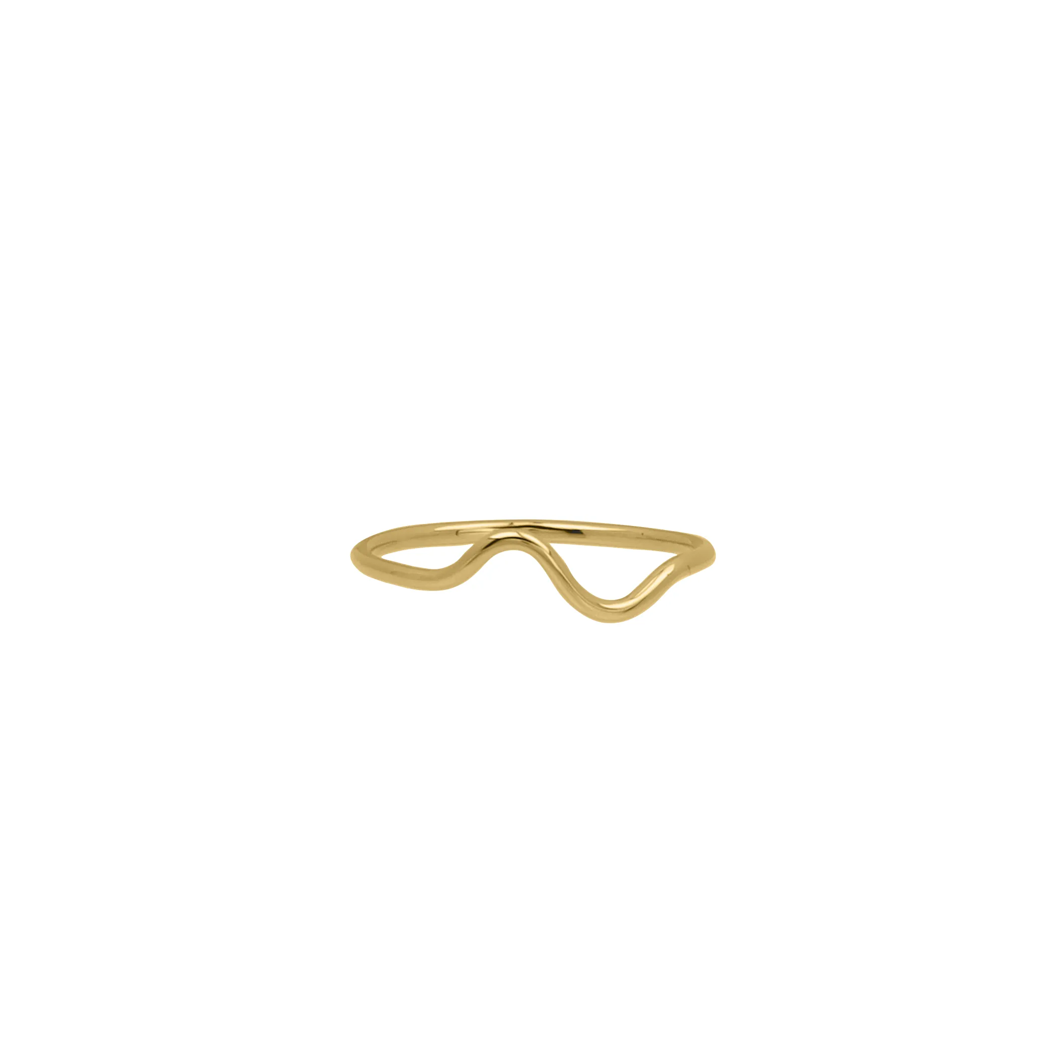 14K Solid Wavy Band