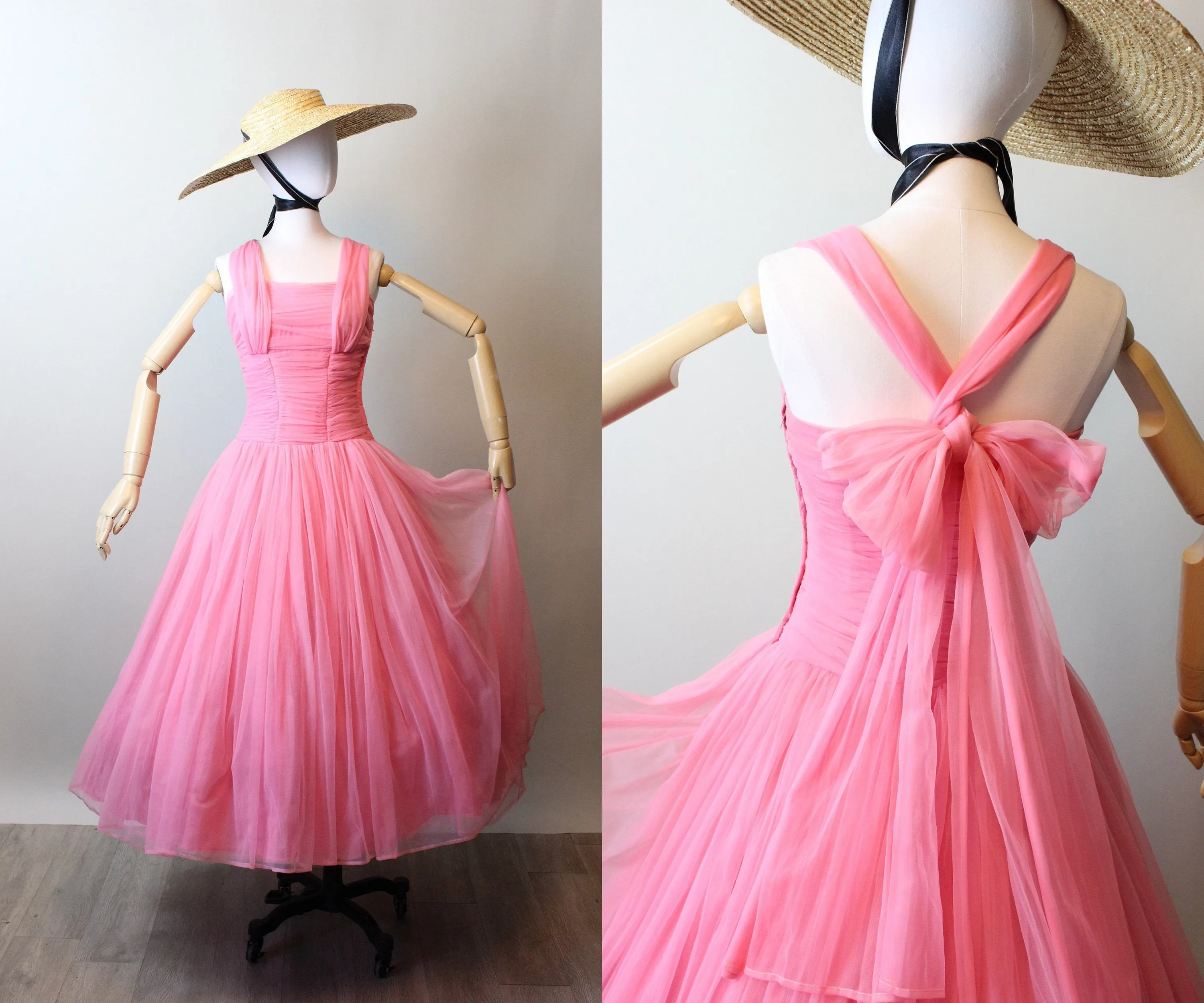 1950s EMMA DOMB barbie pink dress xs | new spring summer
