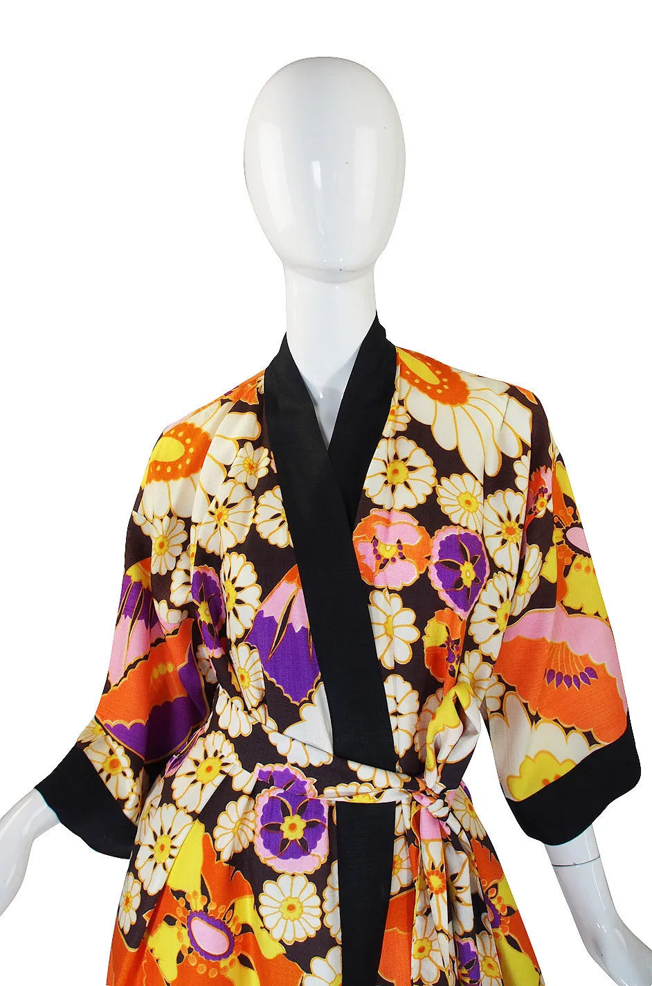 1960s Rayon Hostess Caftan Kimono