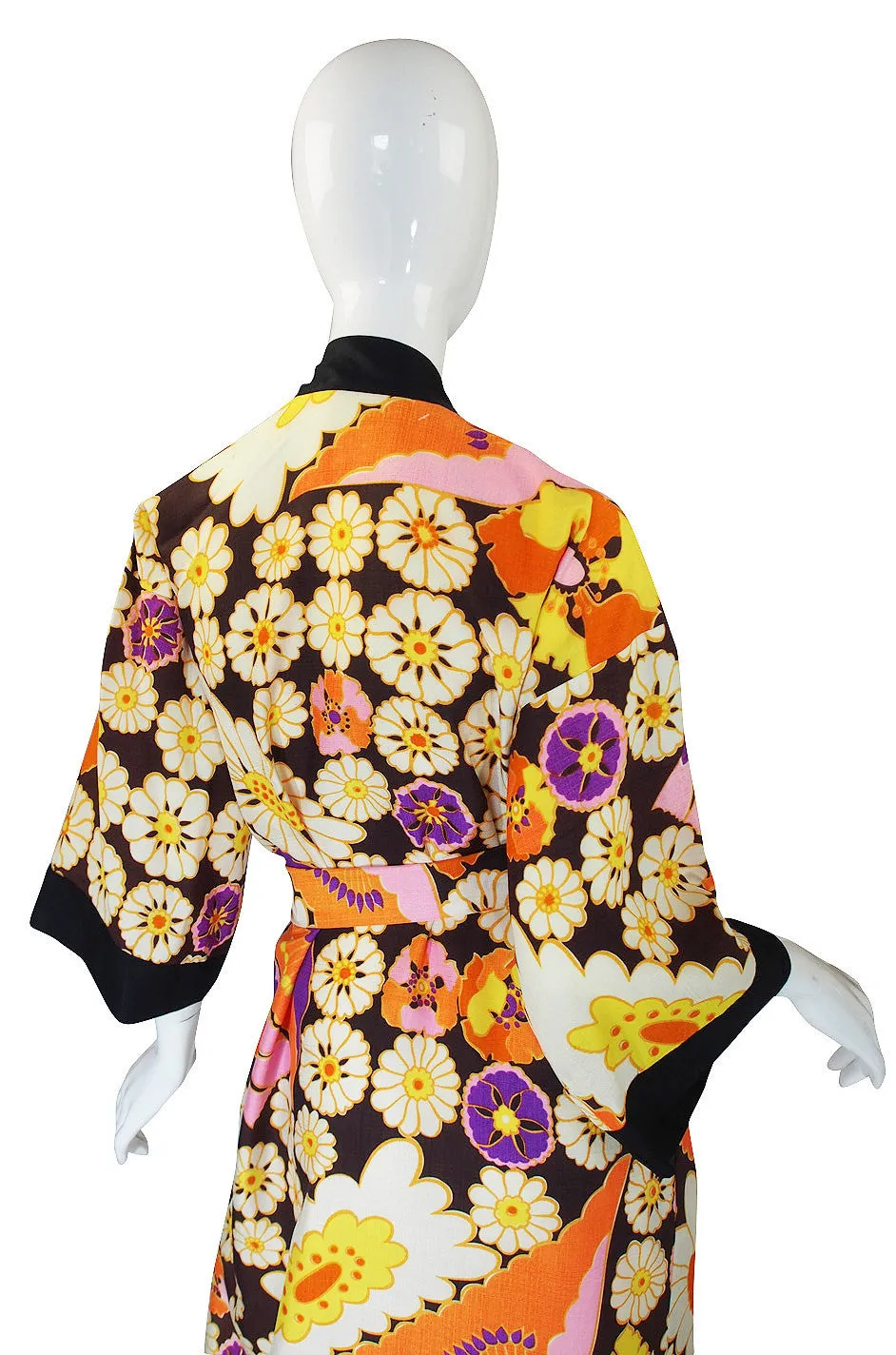 1960s Rayon Hostess Caftan Kimono