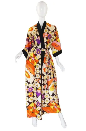 1960s Rayon Hostess Caftan Kimono