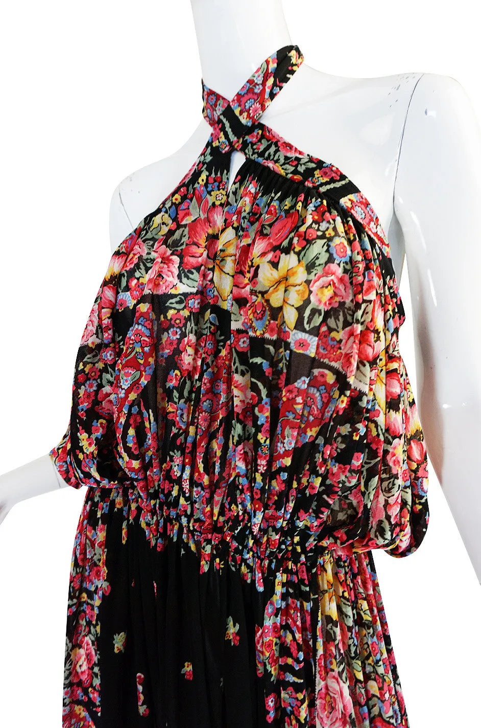 1960s Rose Marie Reid Jersey Multi Tie Cover Up or Dress