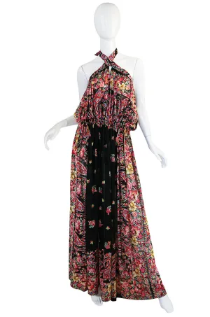 1960s Rose Marie Reid Jersey Multi Tie Cover Up or Dress