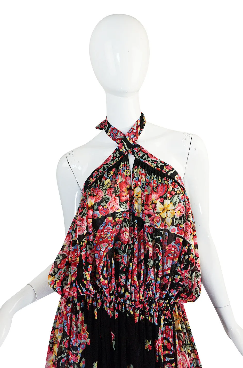 1960s Rose Marie Reid Jersey Multi Tie Cover Up or Dress