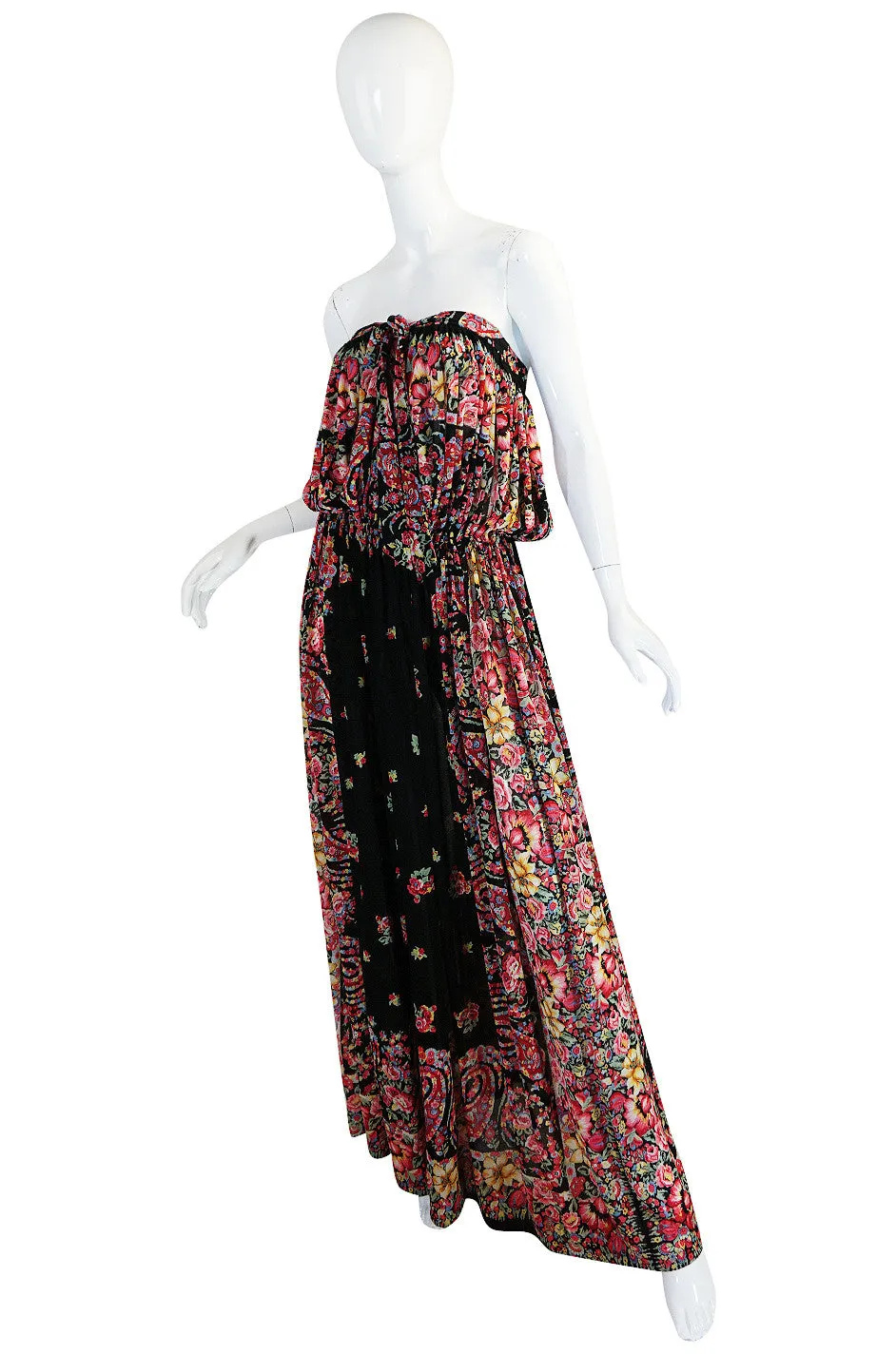 1960s Rose Marie Reid Jersey Multi Tie Cover Up or Dress