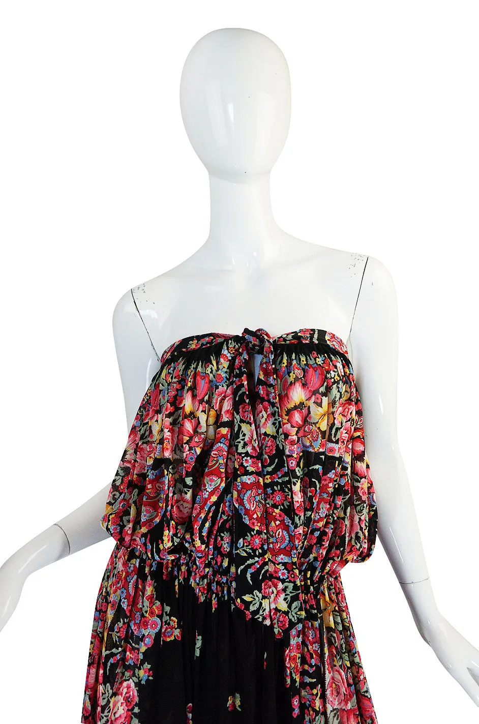 1960s Rose Marie Reid Jersey Multi Tie Cover Up or Dress