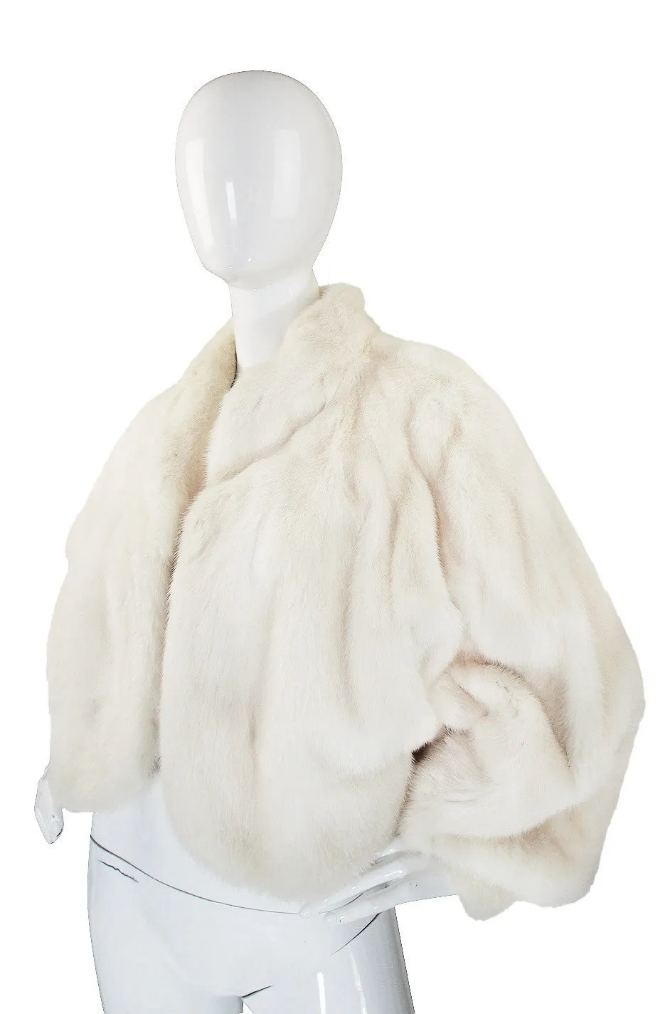 1960s Stunning White Mink Evening Jacket