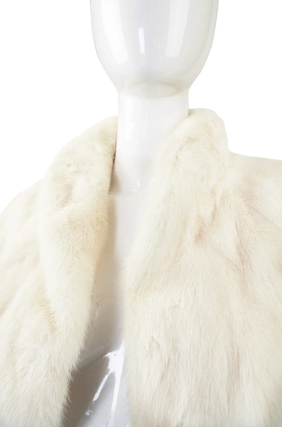 1960s Stunning White Mink Evening Jacket