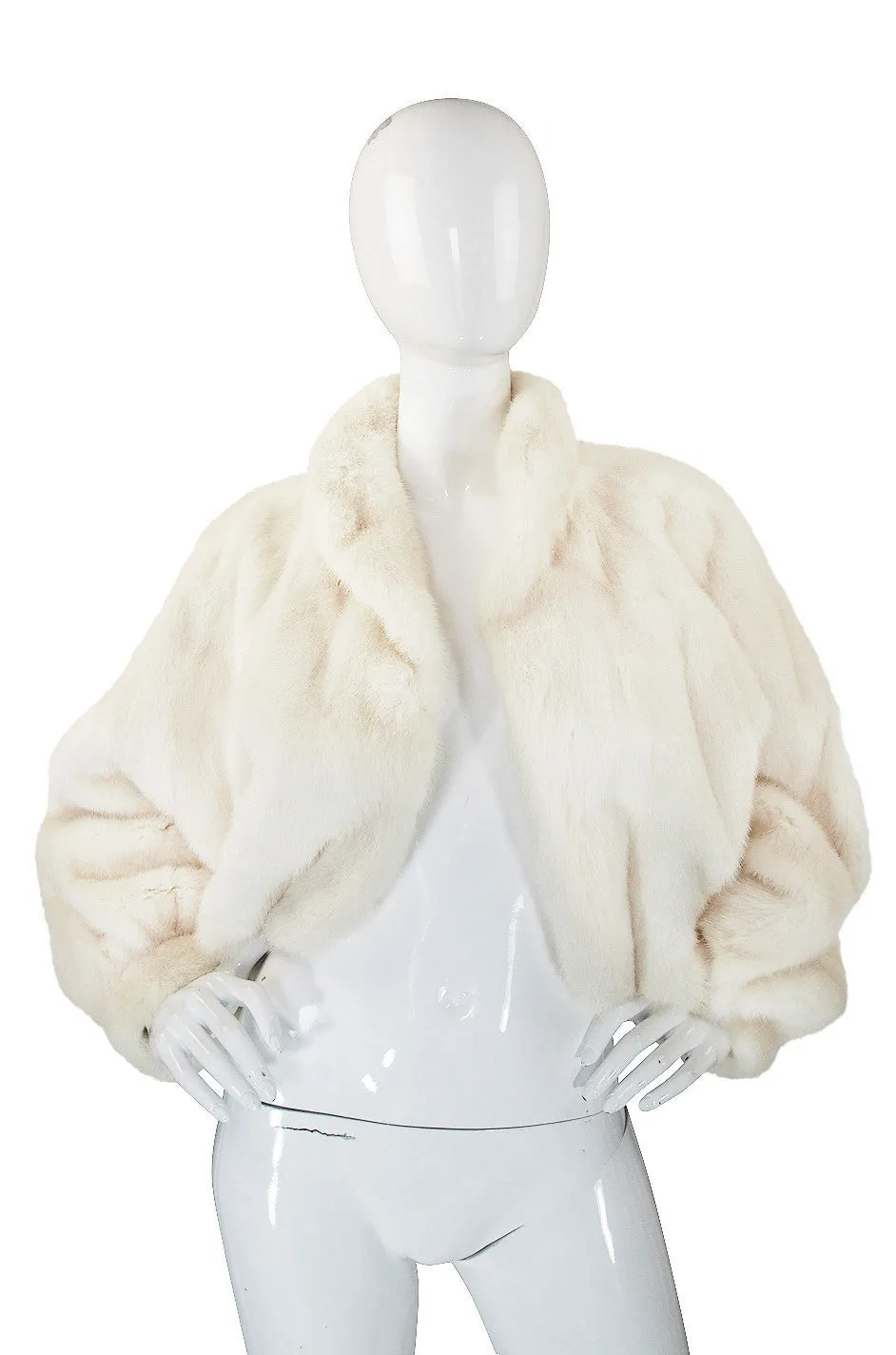 1960s Stunning White Mink Evening Jacket