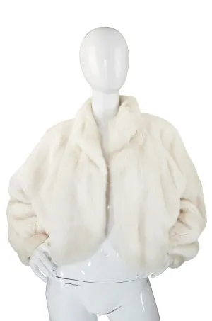 1960s Stunning White Mink Evening Jacket