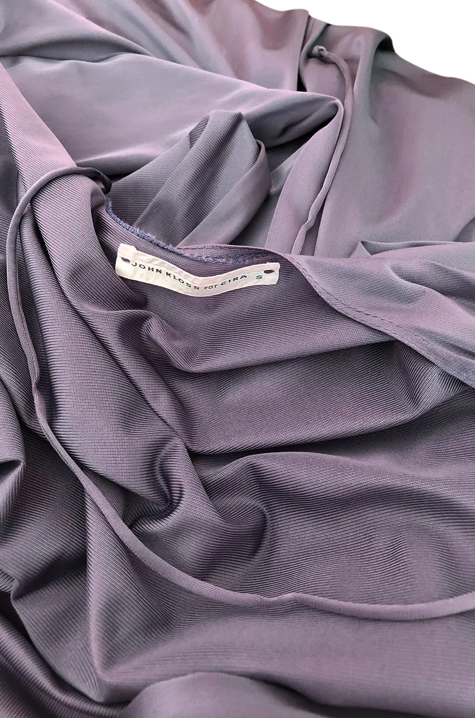1970s John Kloss for Circa Purple Nylon Robe or Evening Coat