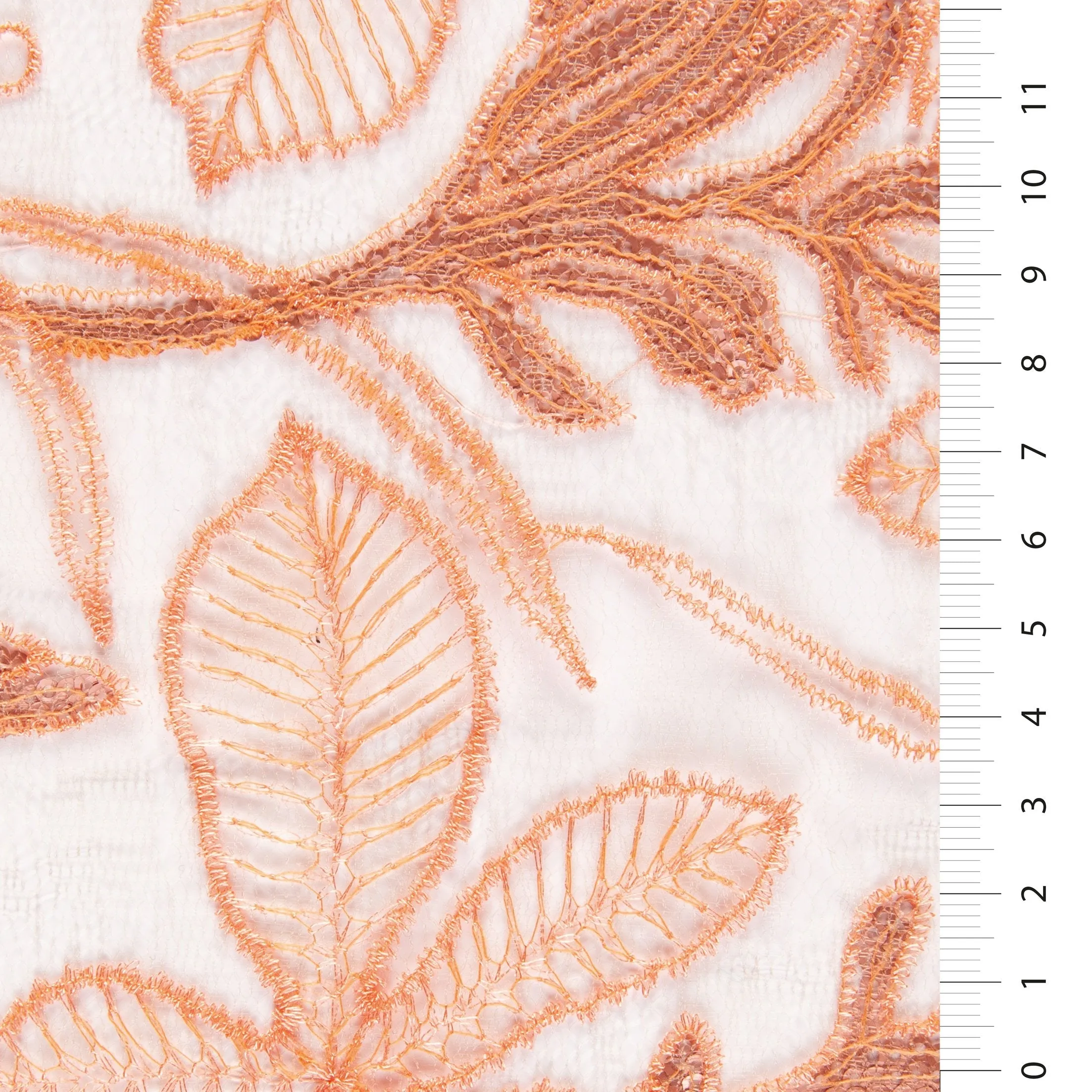 3D Chiffon Floral Embroidery Fabric