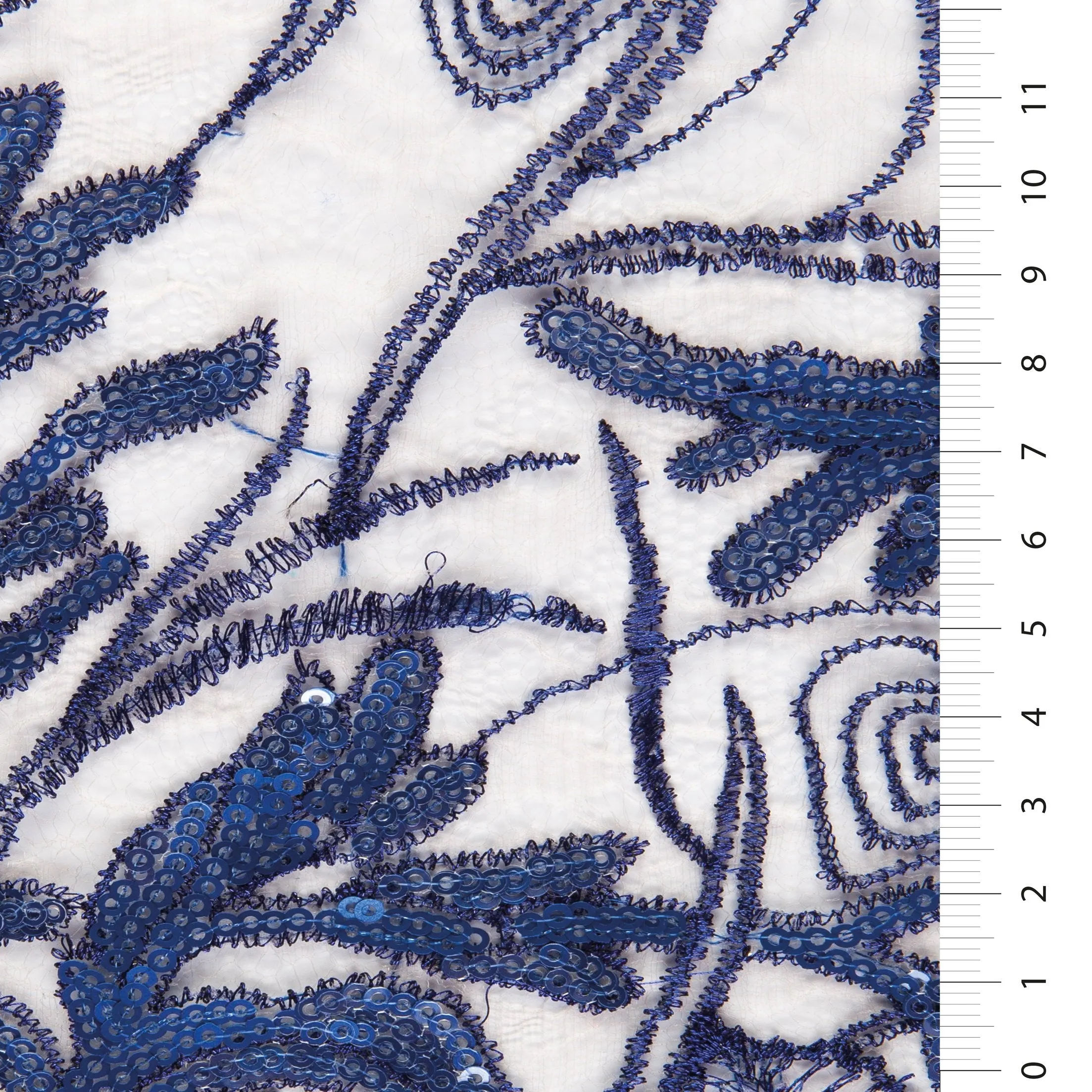 3D Chiffon Floral Embroidery Fabric