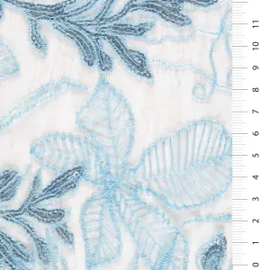 3D Chiffon Floral Embroidery Fabric