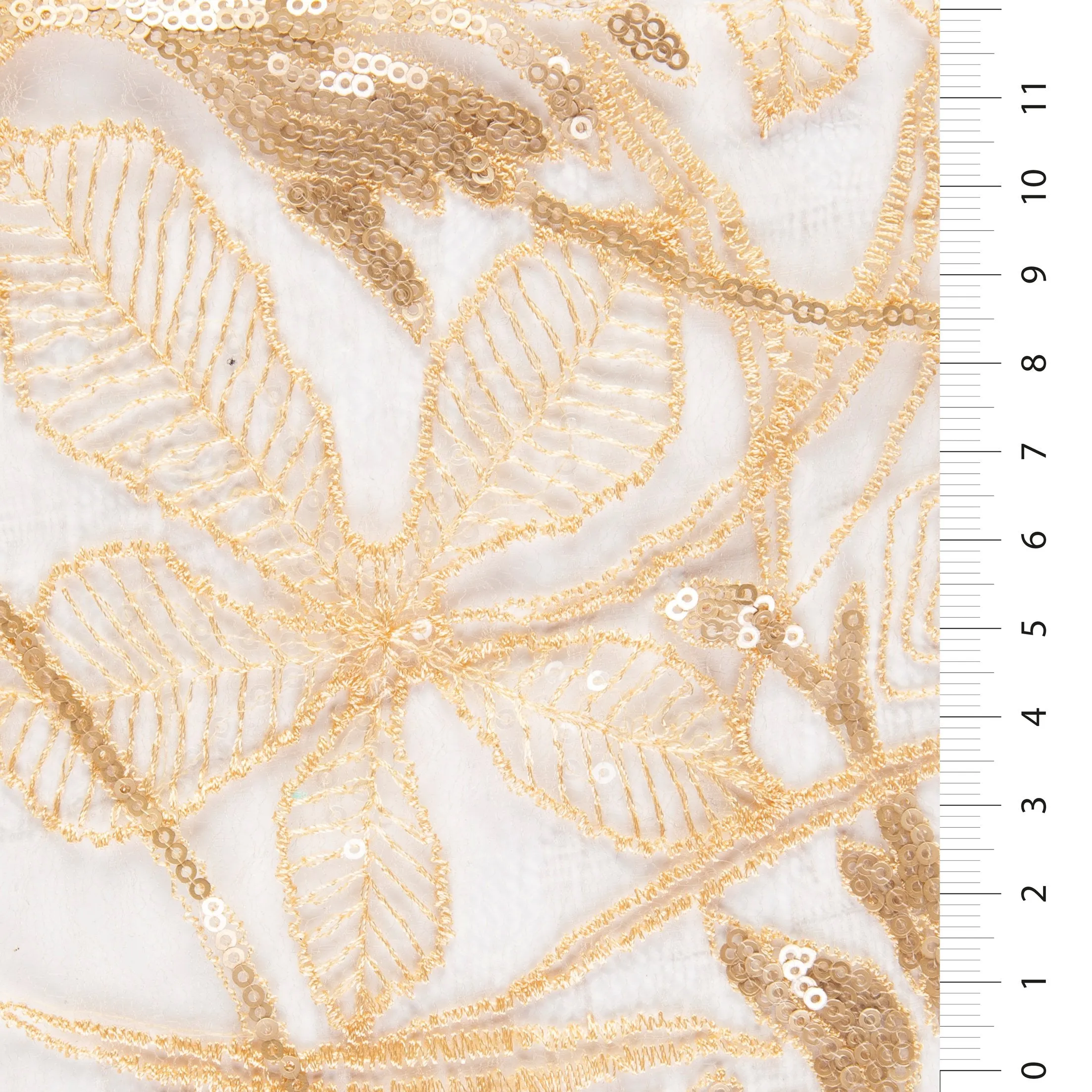 3D Chiffon Floral Embroidery Fabric
