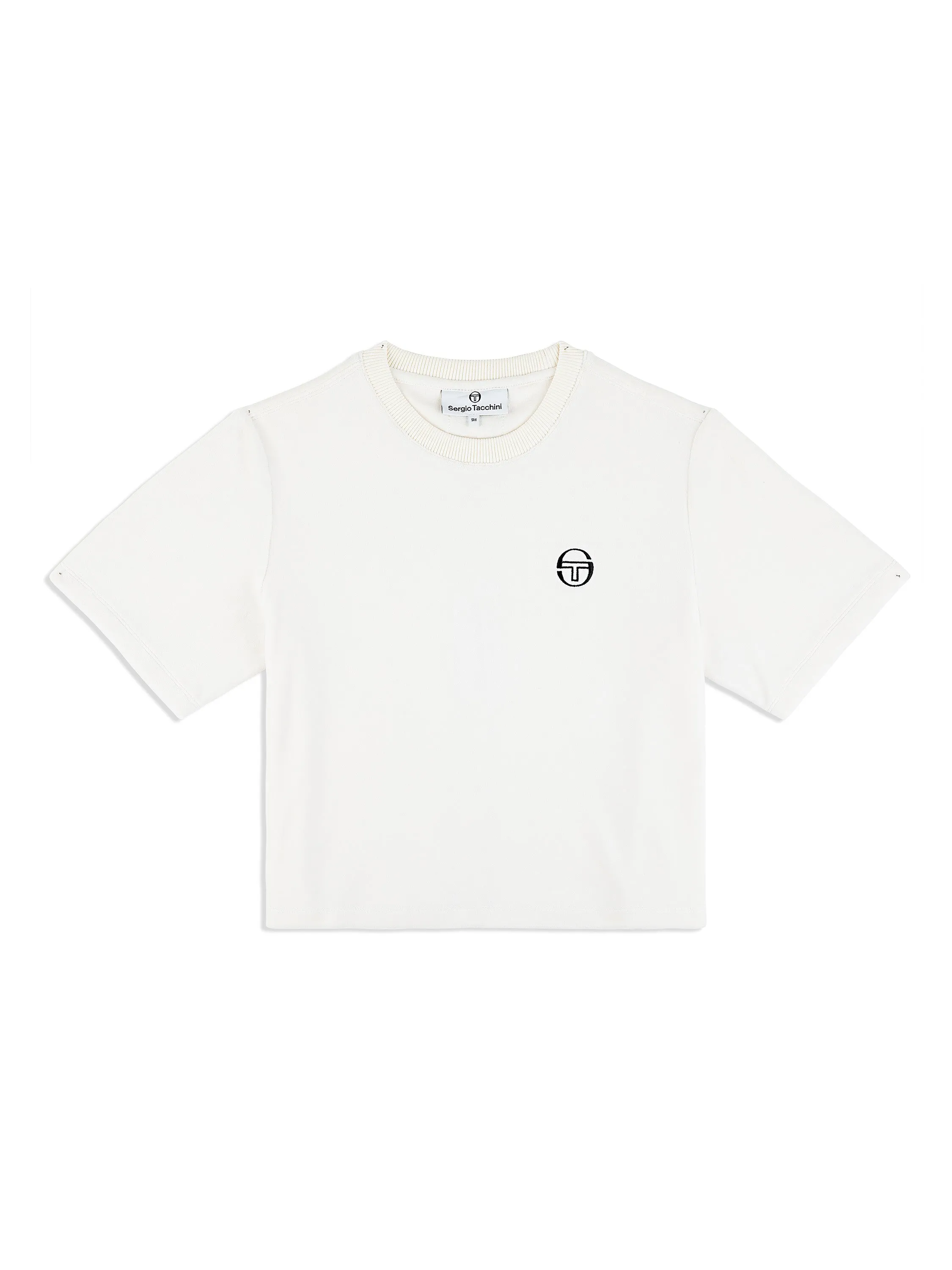 Adele Velour T-Shirt- Gardenia