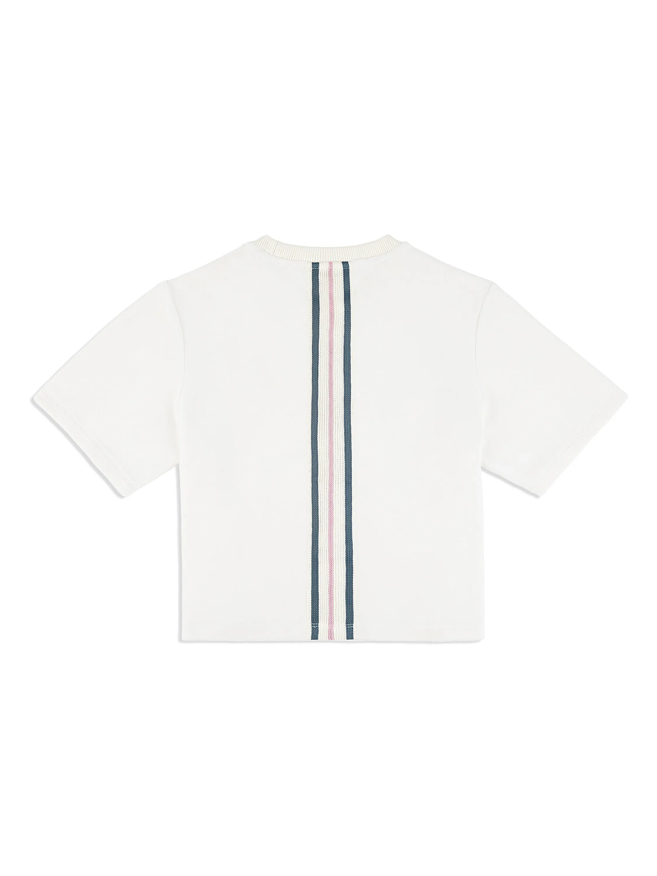 Adele Velour T-Shirt- Gardenia