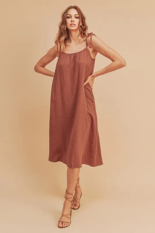 Aemi   Co Pyper Crinkled Gauze Maxi Dress