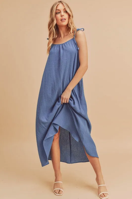 Aemi   Co Pyper Crinkled Gauze Maxi Dress