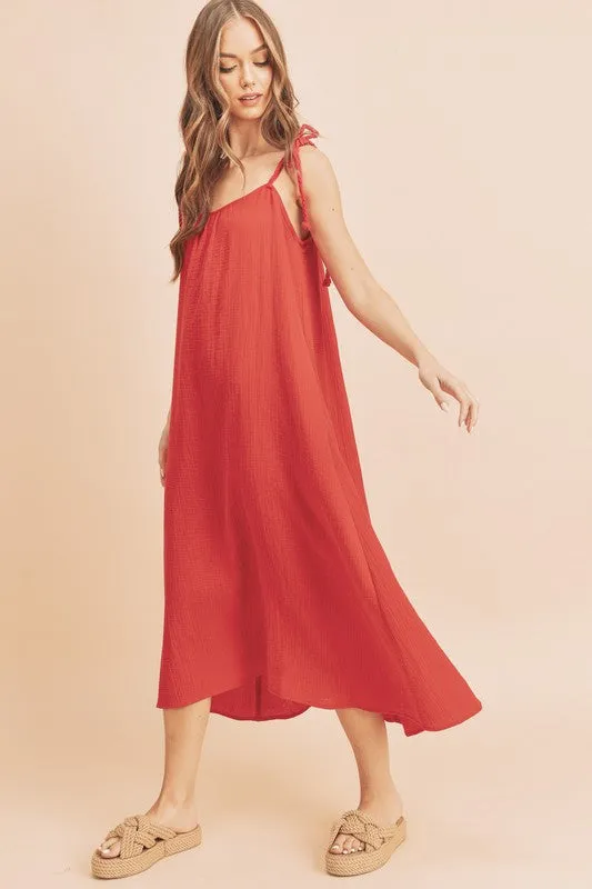 Aemi   Co Pyper Crinkled Gauze Maxi Dress