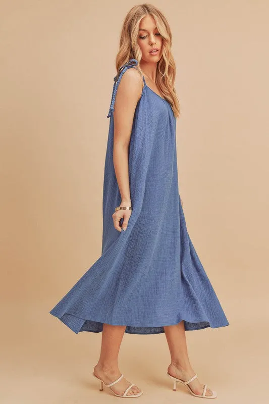 Aemi   Co Pyper Crinkled Gauze Maxi Dress