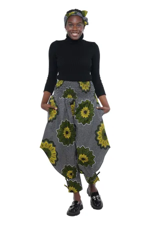 African Smoked Harem Pants With Ties